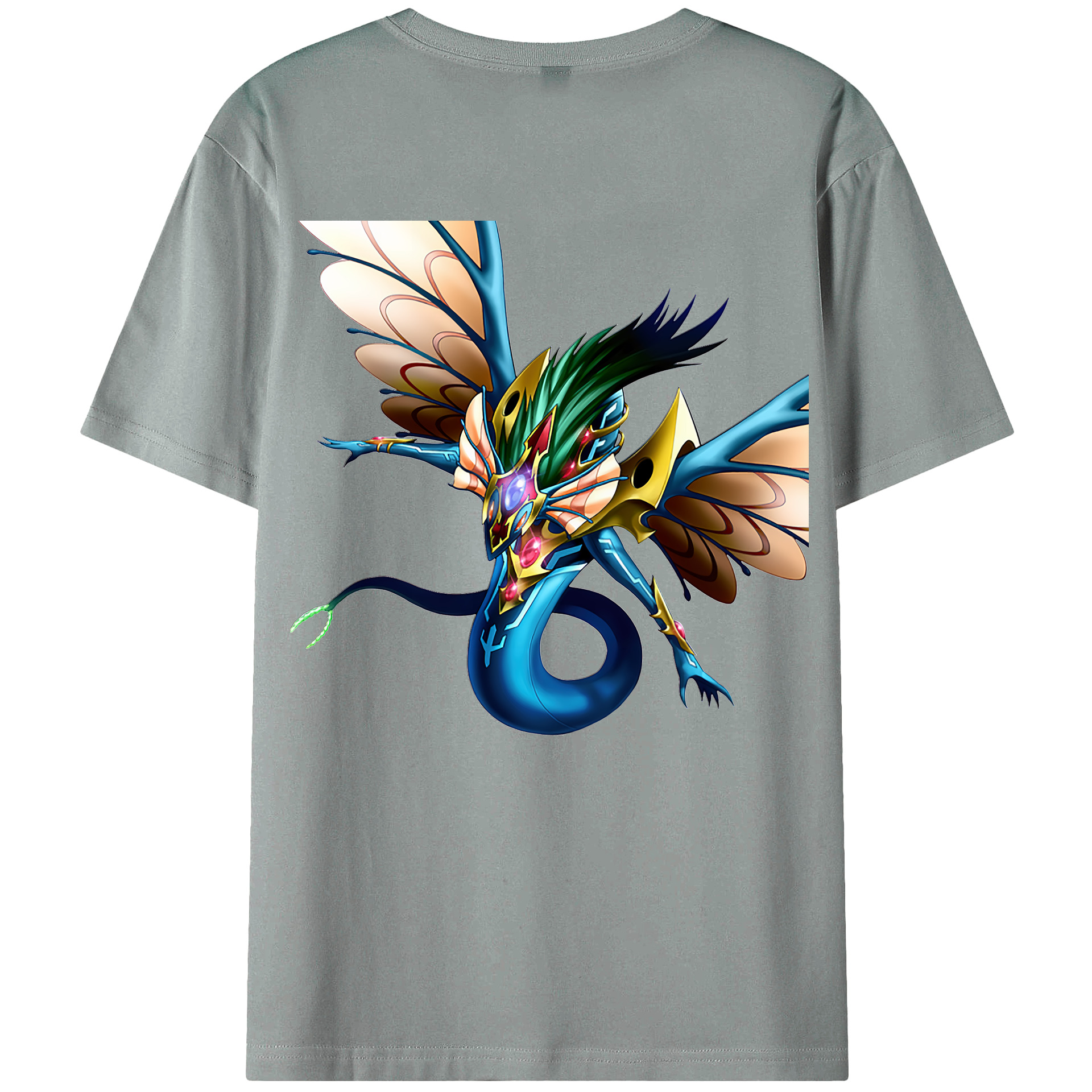 （画像用） 遊☆戯☆王 Yu-Gi-Oh! 綿100％ メンズ半袖Tシャツ（バックプリント） 通気性